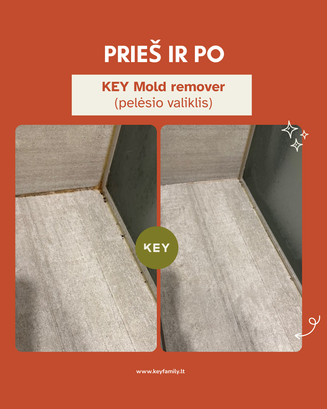 KEY Pelējuma noņemšanas līdzeklis