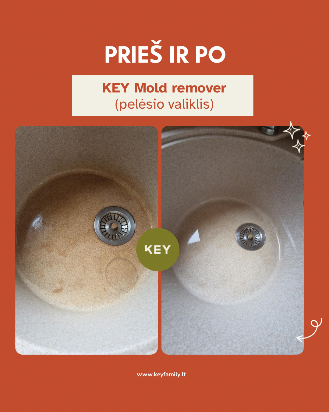 KEY Pelējuma noņemšanas līdzeklis