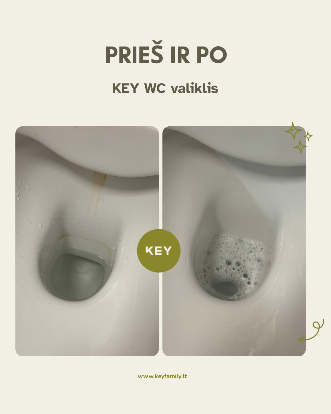 KEY Tualeto valiklis